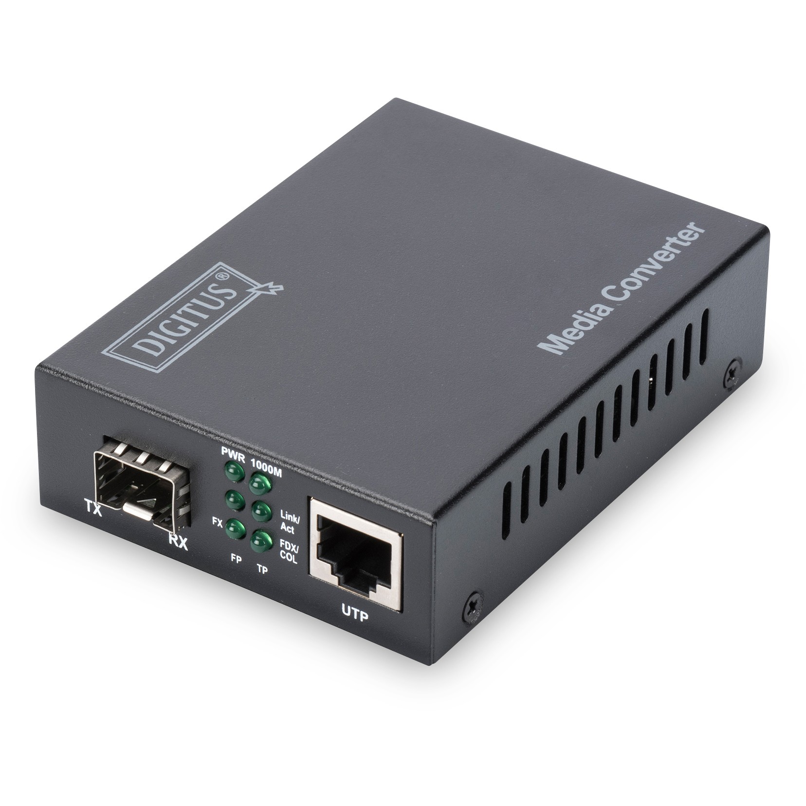 Aksesorë për Rrjet DIGITUS Gigabit Ethernet Media Converter RJ45/SFP - Zezë