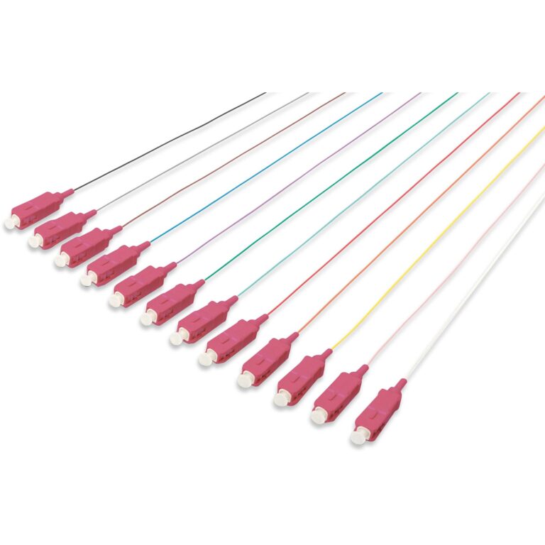 Kabllo për Rrjet DIGITUS Fiber Optic Pigtail SC Simplex / OM4 / Fully Colored / Polybag