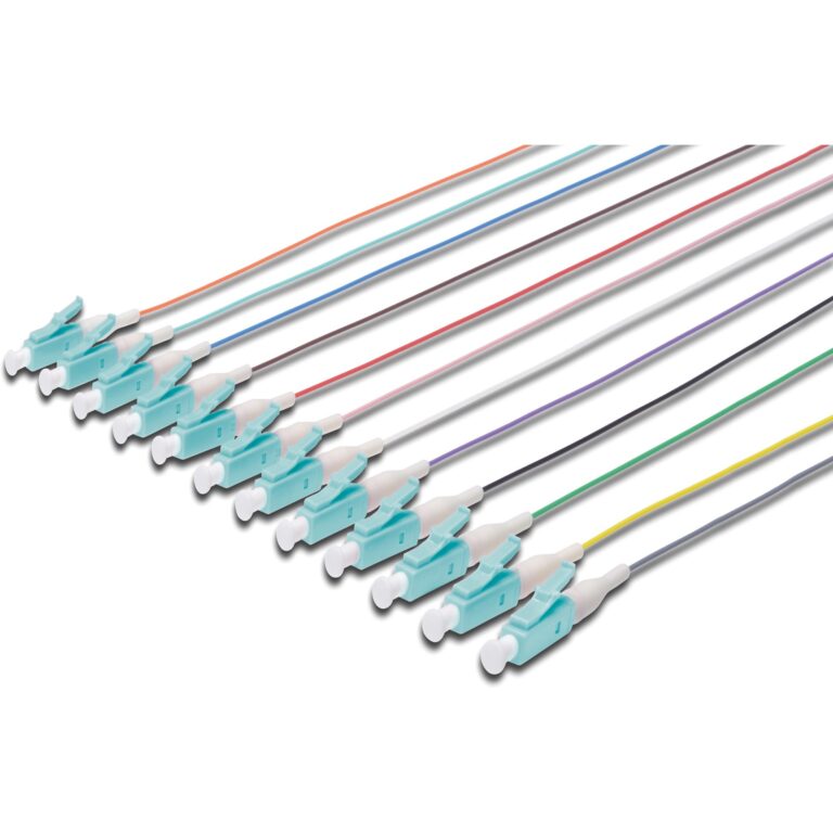 Aksesorë për Rrjet  DIGITUS LWL Pigtails LC Simplex OM3 2.00m (12 pcs)