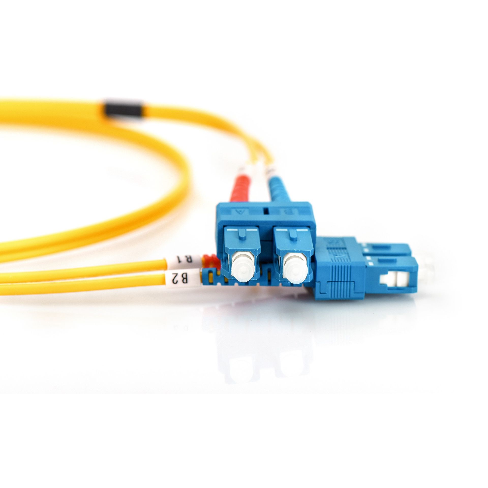 Kabllo për Rrjet DIGITUS Fiber Optic Patch Cable SC–SC / 1.00m / Singlemode Duplex OS2 / Polybag - Figura 2