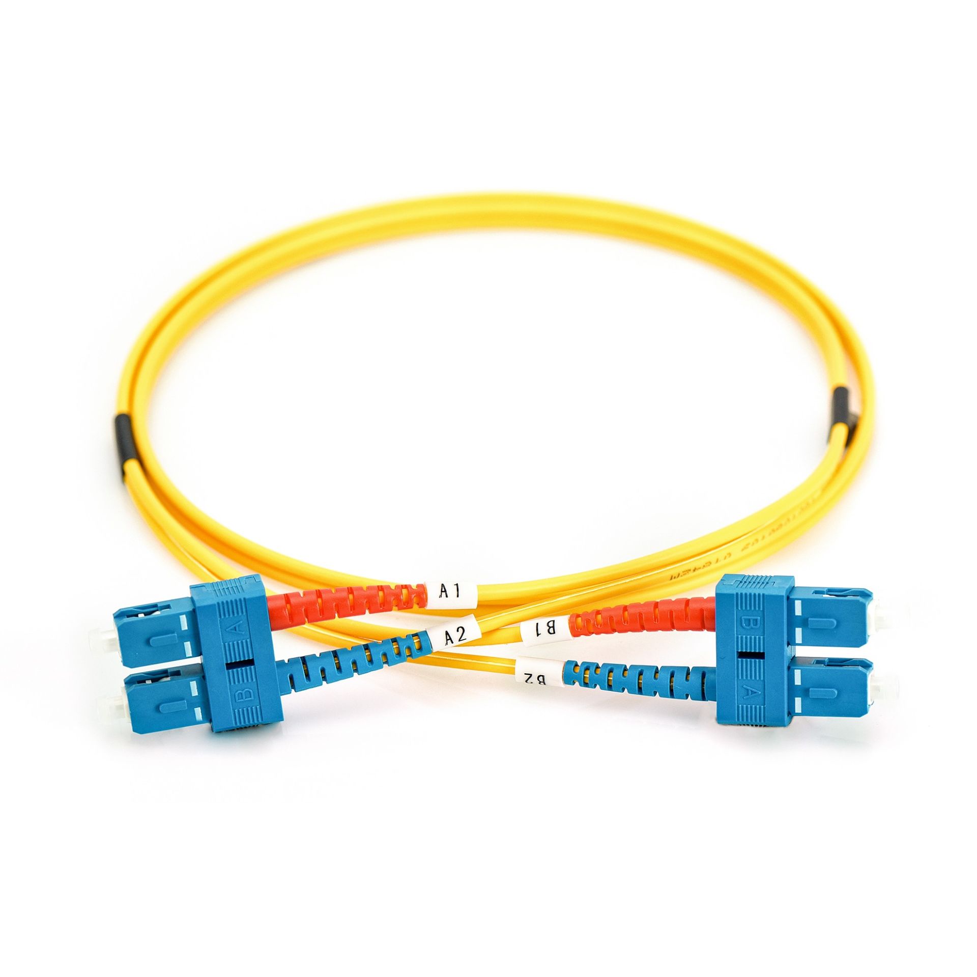 Kabllo për Rrjet DIGITUS Fiber Optic Patch Cable SC–SC / 1.00m / Singlemode Duplex OS2 / Polybag - Figura 3