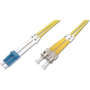 Kabllo optike DIGITUS / Patch Cable / LC-ST / 3.0 m / Singlemode / Duplex / OS2