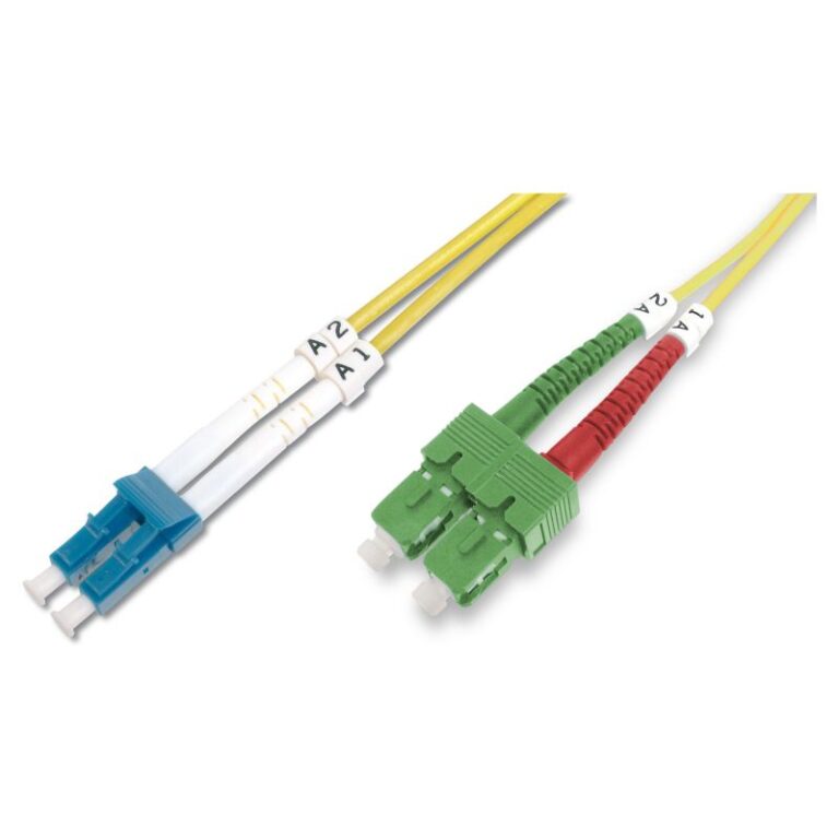 Kabllo për Rrjet DIGITUS Fiber Optic Singlemode Patch Cable SC (APC) ↔ LC (PC) / OS2 / 1m