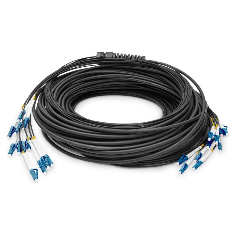 Kabllo për Rrjet DIGITUS LWL Patch Cable LC‑UPC / OS2 / 100m / 12 Pre‑terminated