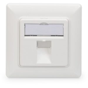 Aksesorë për Rrjet DIGITUS Empty Outlet for Keystone Module / 1x frame 80×80mm + central plate