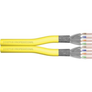 Kabllo për Rrjet DIGITUS CAT.7A S/FTP Installation Cable / twisted pair / 500m / AWG 22/1 - Verdhë