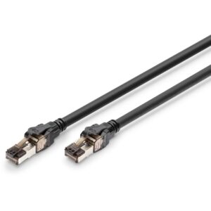 Kabllo për Rrjet DIGITUS Patch Cable CAT 8.1 S/FTP / 1.00m - Zezë
