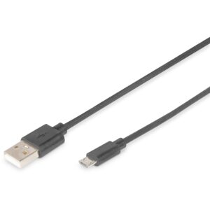 Kabllo USB DIGITUS / USB 2.0 / A - Micro B /  1.0 m - Zezë