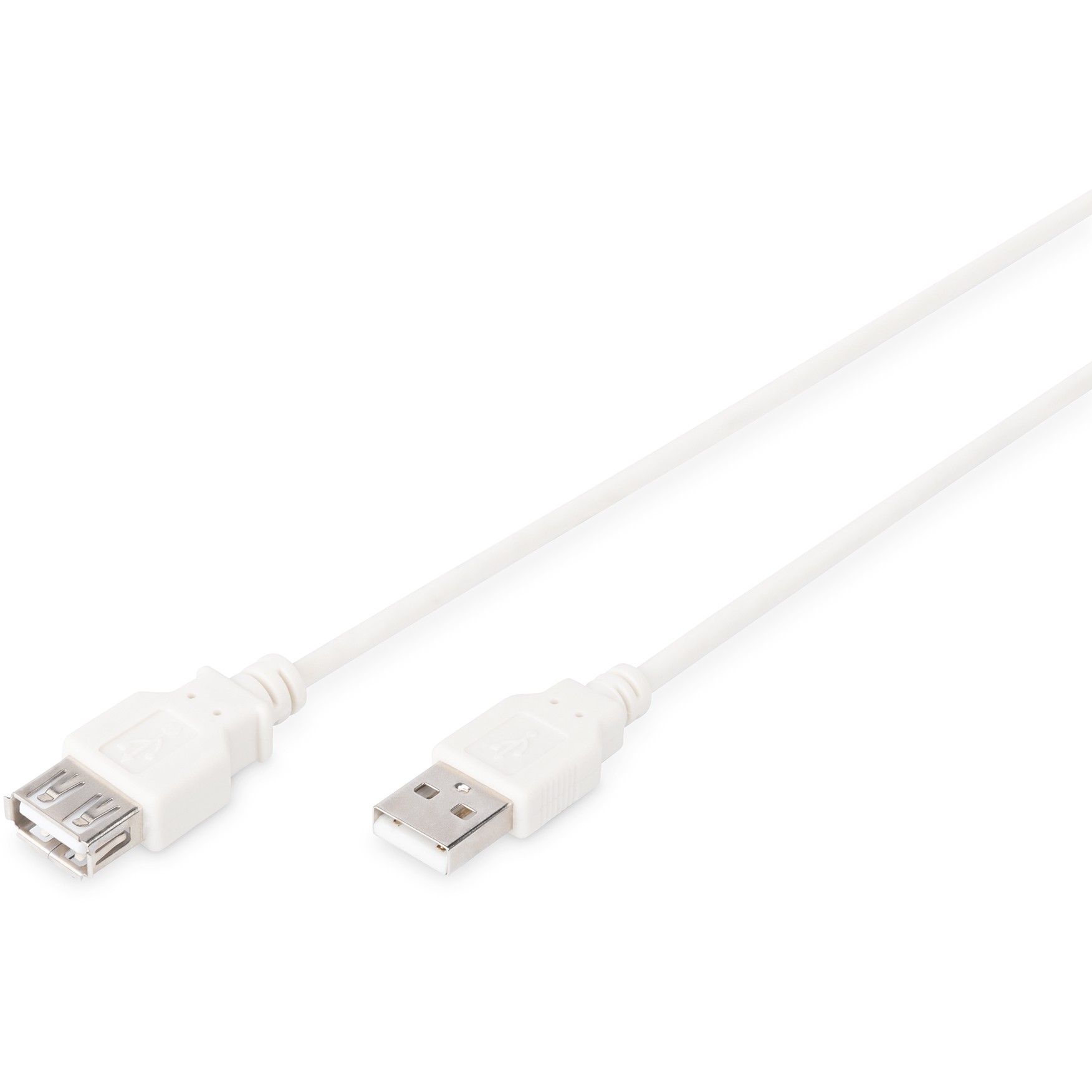 Kabllo USB  DIGITUS USB 2.0 Extension Cable Type A–A M/F 1.8m - Bezhë
