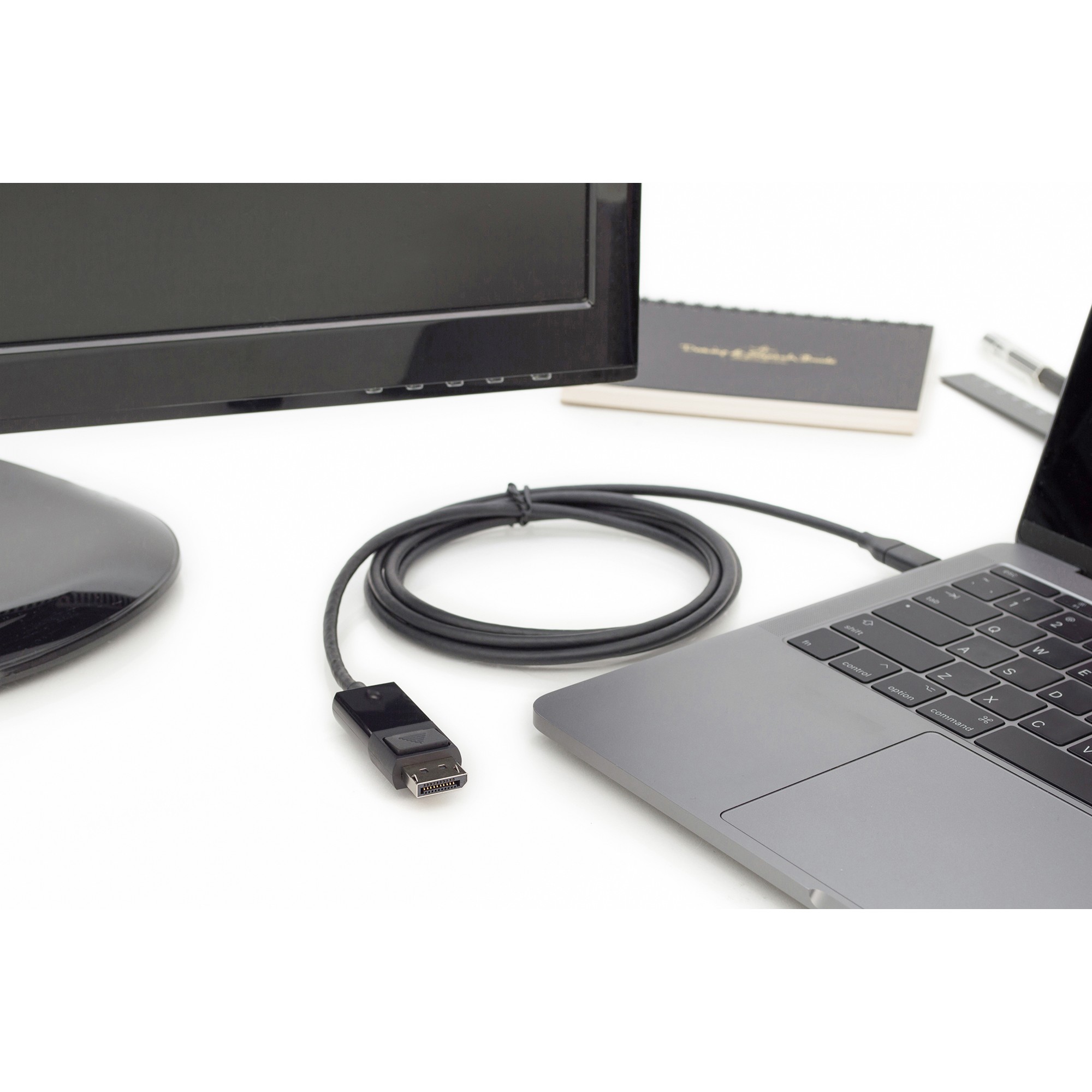 Kabllo USB DIGITUS USB-C Adapter Cable Type C–DP 32.4Gbps M/M 2.0m - Zezë - Figura 3