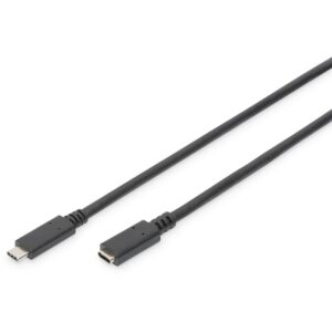 Kabllo USB  DIGITUS USB 2.0 Extension Cable Type C–C M/F 1.5m - Zezë