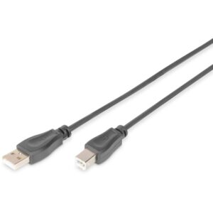 Kabllo USB DIGITUS USB 2.0 Type‑A → USB‑B / 3 m – Zezë