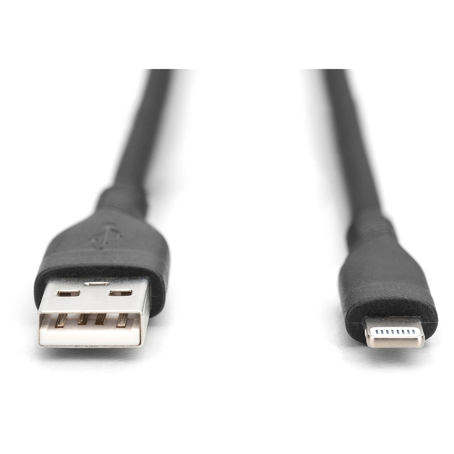 Kabllo USB DIGITUS USB 2.0 Cable Type A–Lightning Silicone 2.0m MFI - Zezë - Figura 2