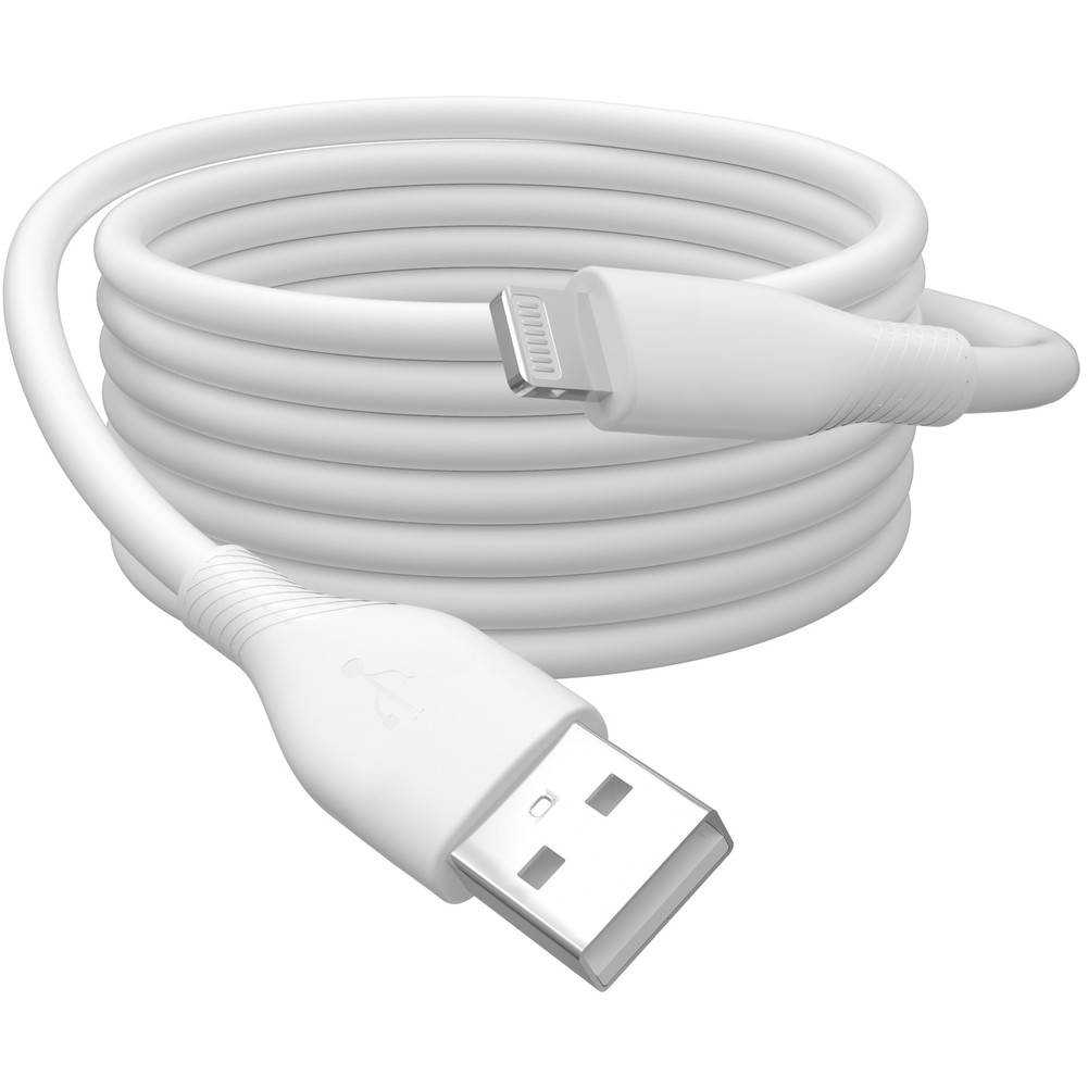 Kabllo USB DIGITUS USB 2.0 Cable Type A–Lightning Silicone 2.0m MFI - Bardhë - Figura 2