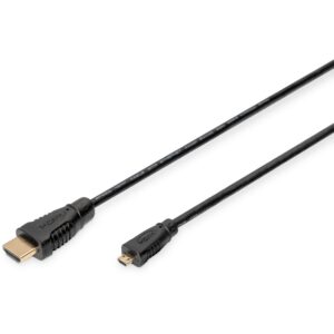 Kabllo HDMI DIGITUS HDMI Cable HighSpeed with Ethernet / 1.0m / Male–Male - Zezë