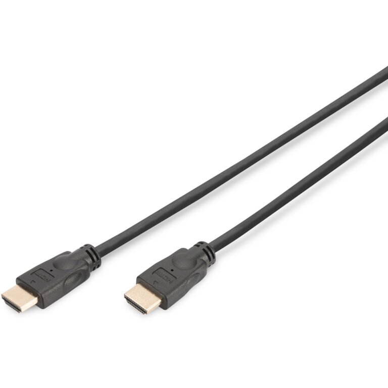 Kabllo HDMI DIGITUS HDMI Cable Type A→A HighSpeed with Ethernet / 4K / 5.0m - Zezë