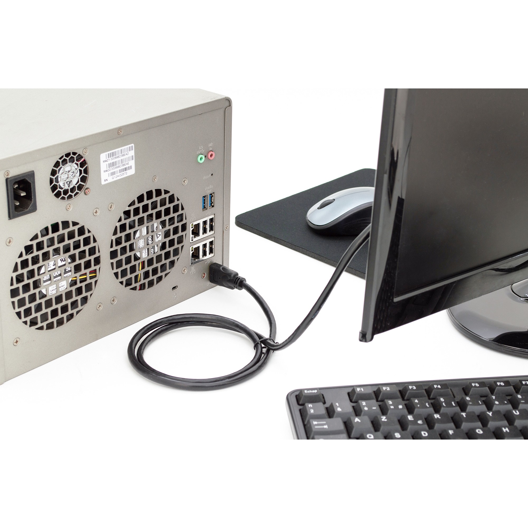 Kabllo HDMI DIGITUS HDMI Cable Type A→A HighSpeed with Ethernet / 4K / 5.0m - Zezë - Figura 3