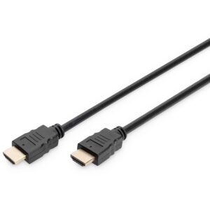 Kabllo HDMI DIGITUS HDMI Cable Type A HighSpeed with Ethernet / 1.0m - Zezë