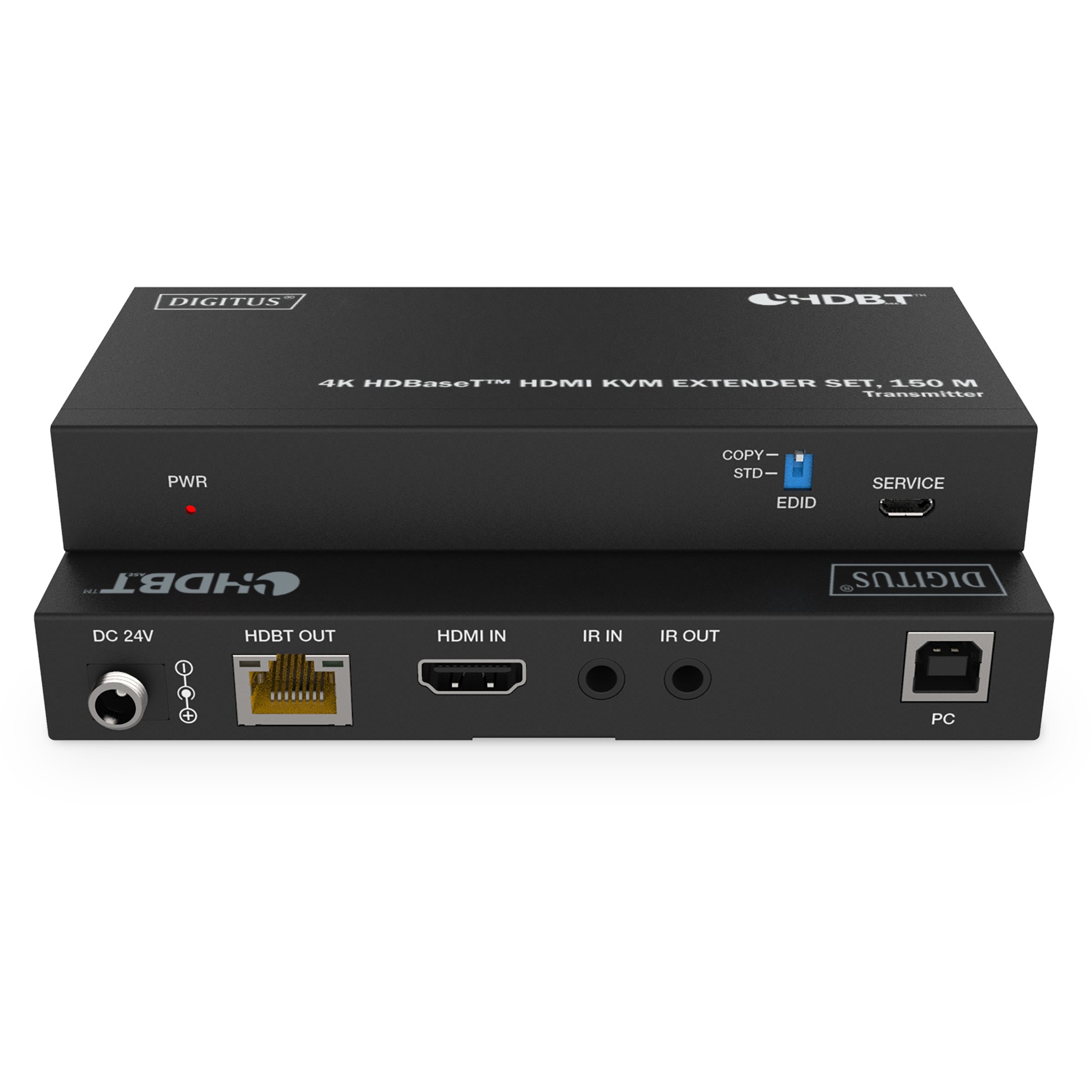 Kabllo HDMI DIGITUS 4K HDBaseT HDMI KVM Extender Set USB 1.1 150m / për transmetim profesional AV me kontroll KVM - Figura 2