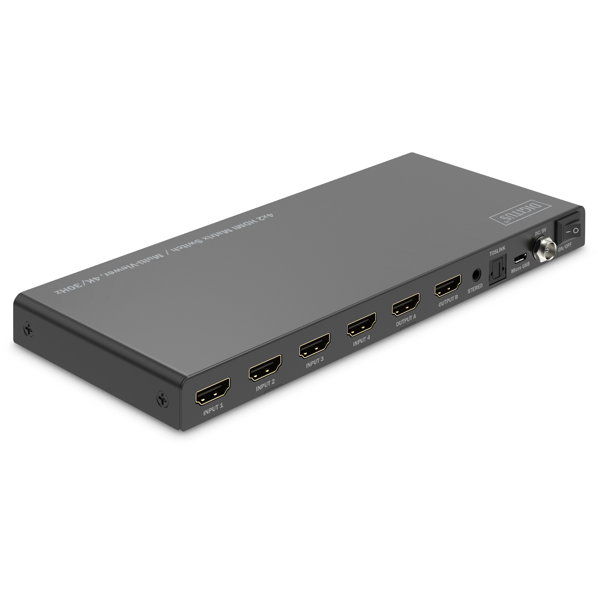 Kabllo HDMI DIGITUS Matrix Switch 4x2 4K/30Hz / me Multi-Viewer / Audio Extractor dhe RS232 - Figura 2