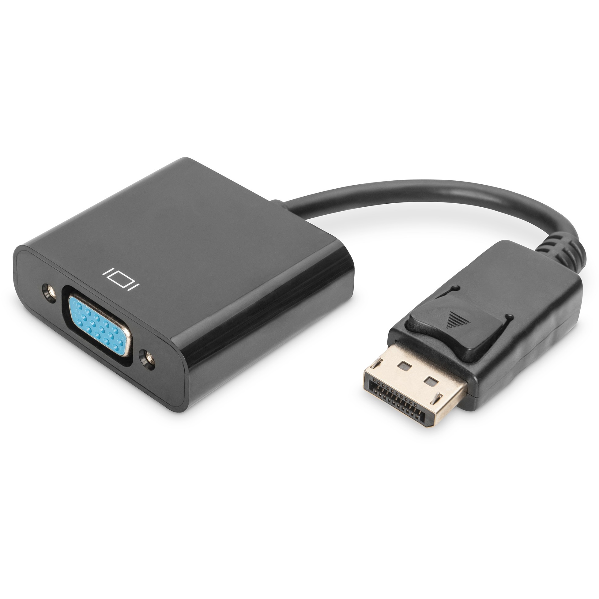 Kabllo DisplayPort DIGITUS Cable DP to VGA Male/Female 0.15m / Bulk - Zezë