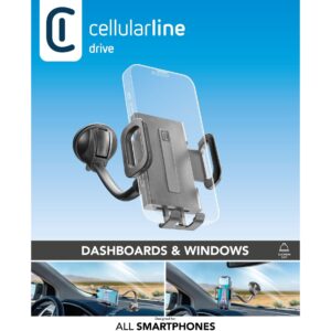 Aksesorë për telefon Cellularline Car Mount HUG FLEXI with Supergrip Suction Cup