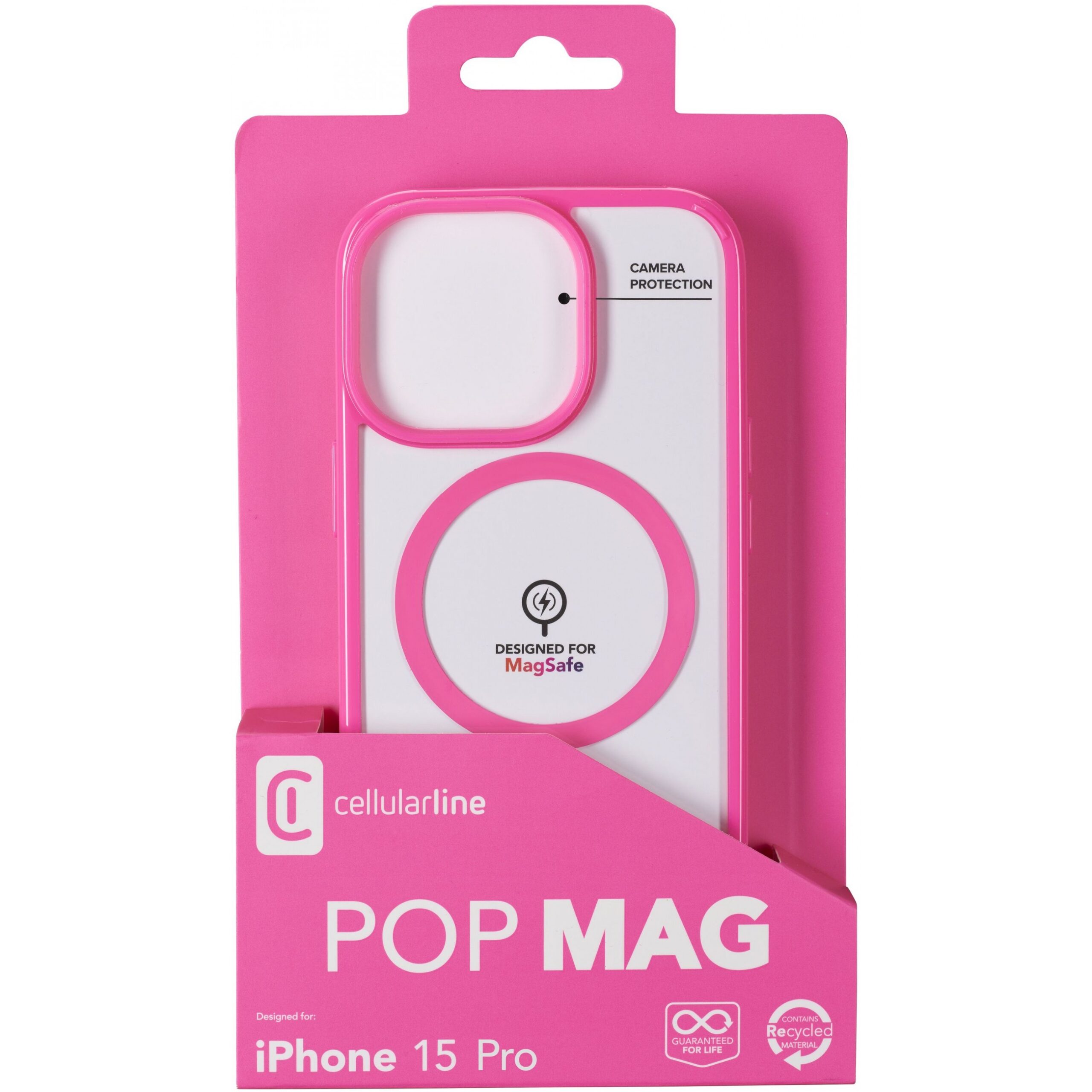 Aksesorë Apple  Cellularline Pop MagSafe Case MAG iPhone 15 Pro - Rozë - Figura 2