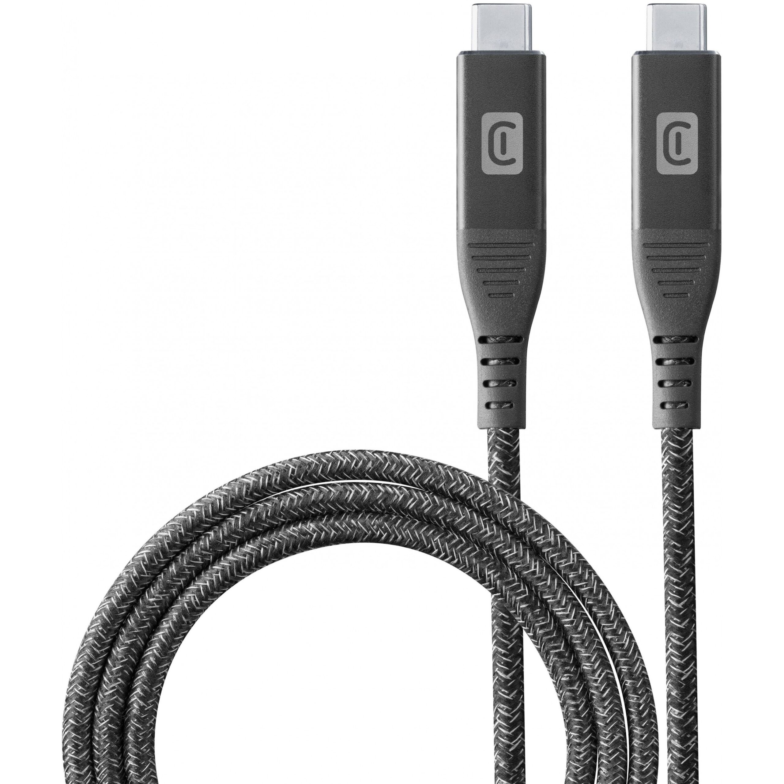 Kabllo USB  Cellularline 5A Fast Transfer Cable 1.0m USB Type-C / Type-C - Zezë