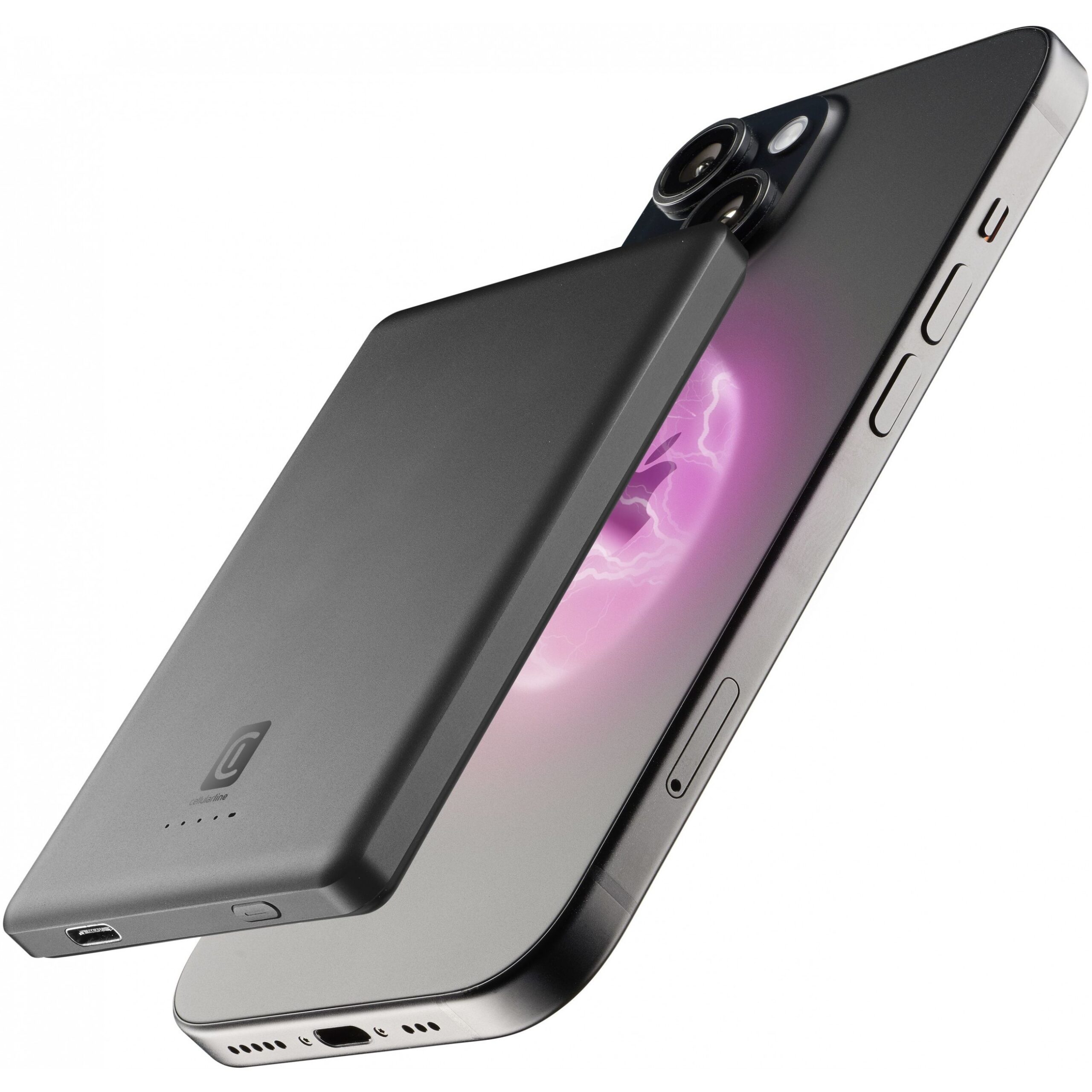 Aksesorë Apple  Cellularline MagSafe Wireless Power Bank MAG LITE 5000 - Gri