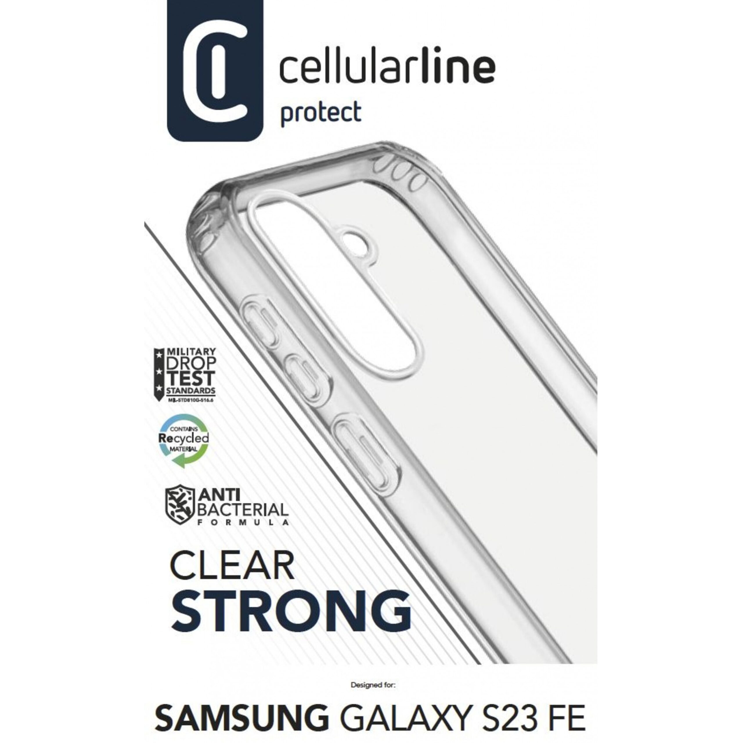 Aksesorë për telefon Cellularline Clear Strong Case për Samsung Galaxy S23 FE - Transparent - Figura 2