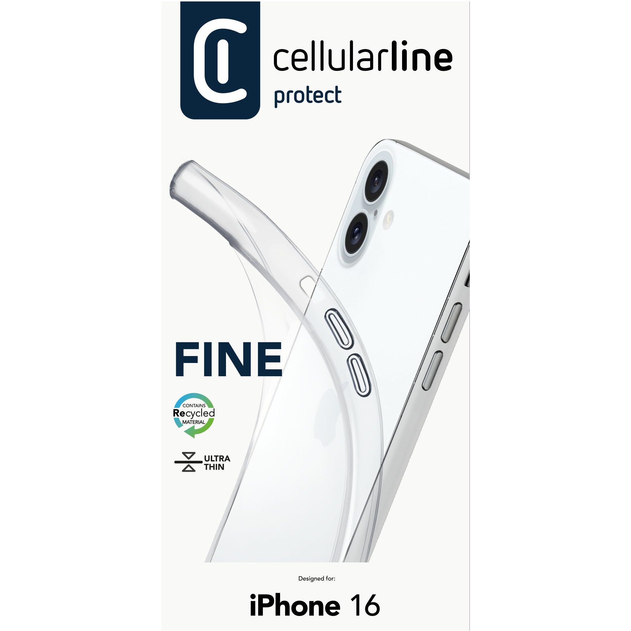 Aksesorë për telefon Cellularline / Fine Case / iPhone 16 - Transparente - Figura 3