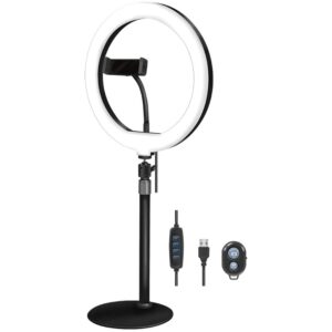Aksesorë për telefon LogiLink / Smartphone Ring Light Tripod / with Remote Control - 25 cm
