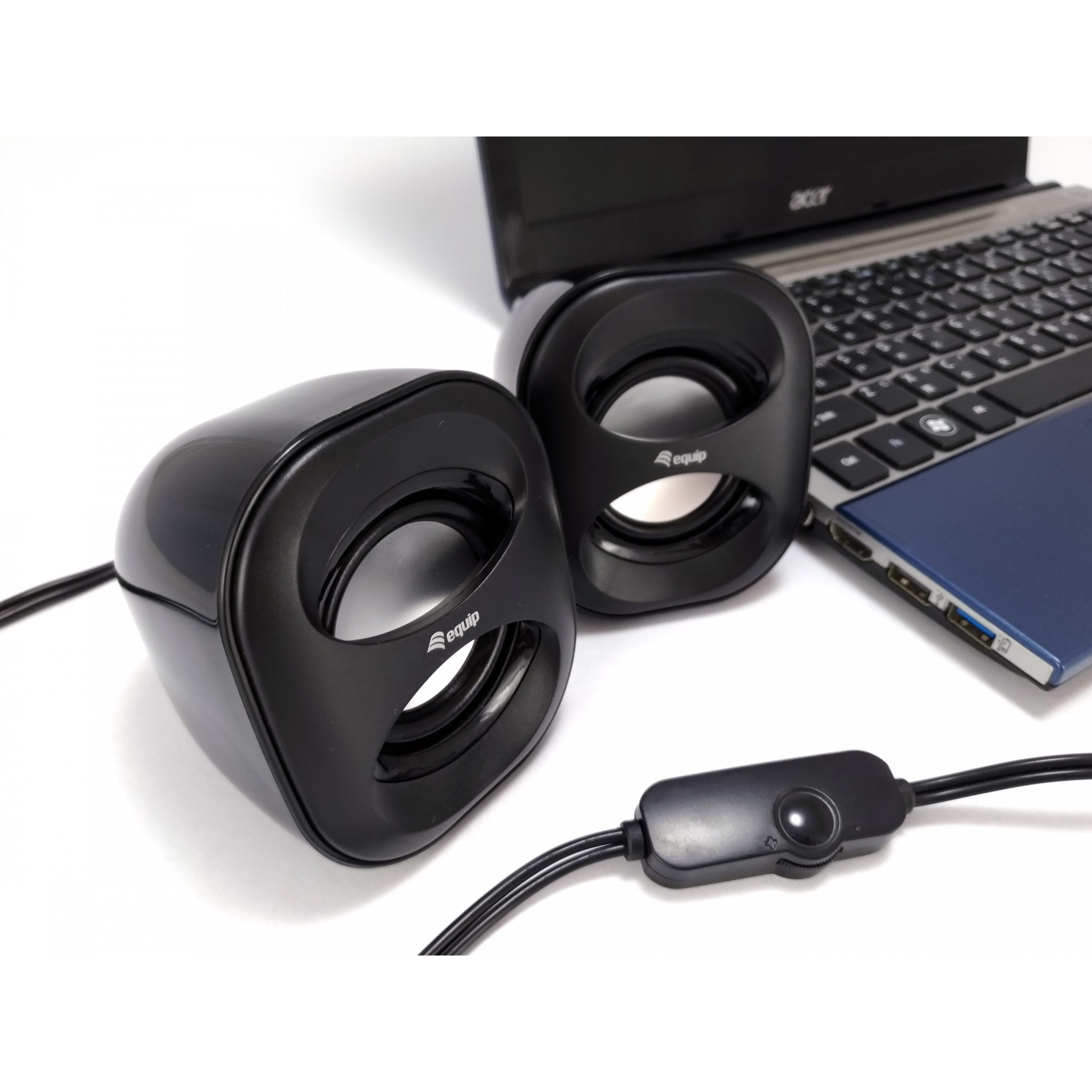 Altoparlantë Equip Compact Mini Stereo Speakers USB Powered for Laptop/PC - Zezë - Figura 2