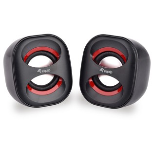 Altoparlantë Equip Compact Mini Stereo Speakers USB Powered for Laptop/PC - Zezë / Kuqe