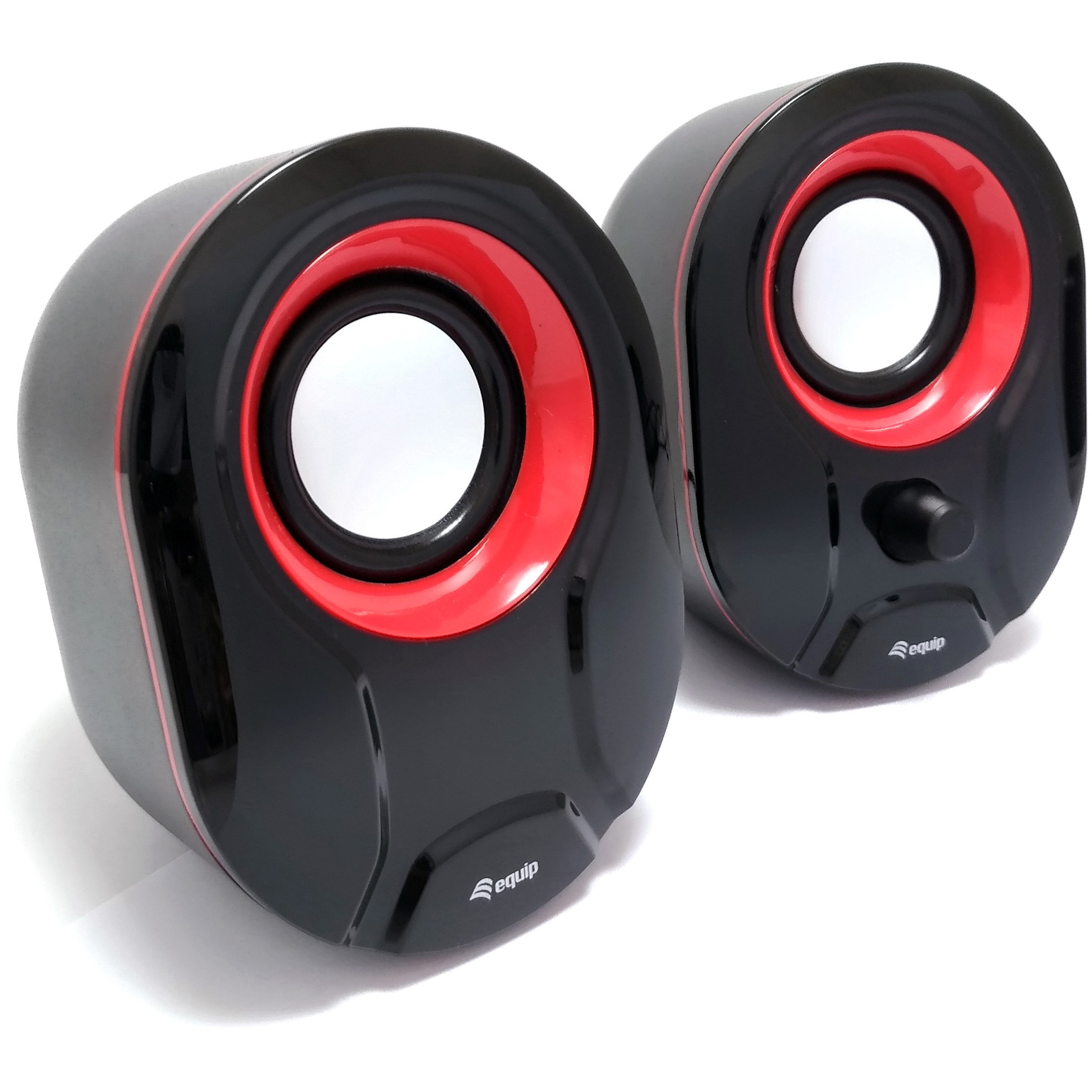 Altoparlantë Equip Compact USB-Powered Stereo Speakers For Laptop/PC - Zezë / Kuqe - Figura 2