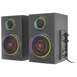 Altoparlantë Genesis HELIUM 300BT ARGB 2.0 Bluetooth Speaker System / RGB Lighting & Stereo Sound - Zezë