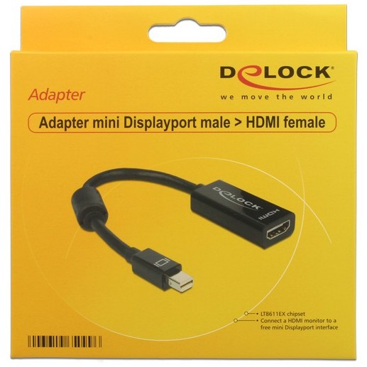 Adapter Mini DisplayPort DELOCK to HDMI / M-F – Zezë - Figura 2