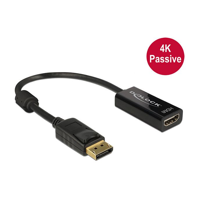 Adapter DeLOCK DisplayPort 1.2 → HDMI / 4K / Pasiv – Zezë