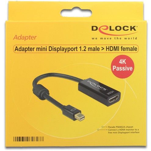 Adapter Mini DisplayPort 1.2 to HDMI / Pasiv / 4K / M-F – Zezë