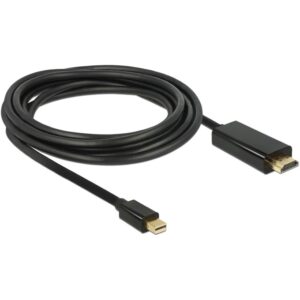 Kabllo Mini DisplayPort DELOCK 1.1 / HDMI-A / Pasiv / 1080p / 1 m – Zezë