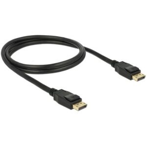 Kabllo DisplayPort DELOCK 1.2 / Pasiv / 4K60Hz / 1 m – Zezë