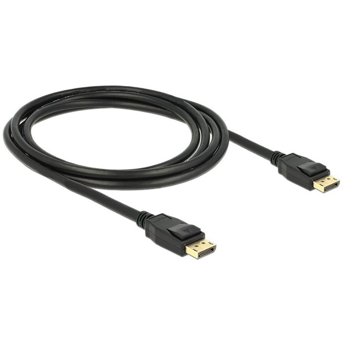 Kabllo DisplayPort DELOCK 1.2 / Pasiv / 4K60Hz / 2 m – Zezë