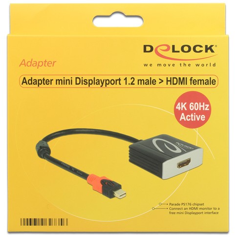 Adapter DisplayPort DELOCK 1.2 / HDMI 2.0 / Aktiv / 4K60Hz / M-F – Zezë - Figura 2