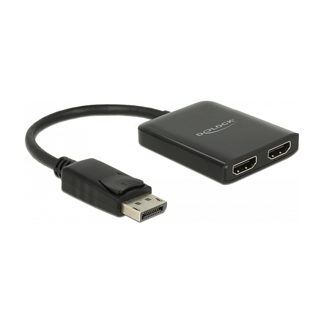 DELOCK DisplayPort 1.4 to 2 HDMI MST Splitter