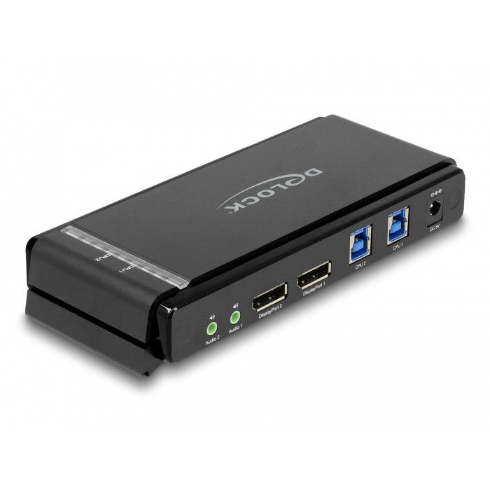 KVM Switch DisplayPort DELOCK / 1.4 / 8K60Hz / USB 5Gbps / Audio