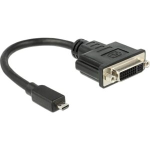 Kabllo Adapter DELOCK / Micro HDMI-D Plug → DVI 24+5 Socket / 20cm - Zezë
