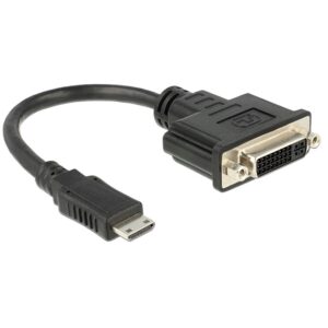 Kabllo Adapter DELOCK / Mini HDMI-C Plug → DVI 24+5 Socket / 20cm - Zezë