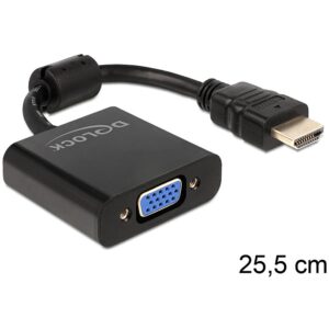 Kabllo Adapter DELOCK / HDMI-A Plug → VGA Socket - Zezë