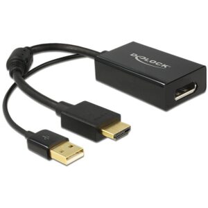 Kabllo Adapter DELOCK / HDMI-A Plug → DisplayPort 1.2 Socket - Zezë