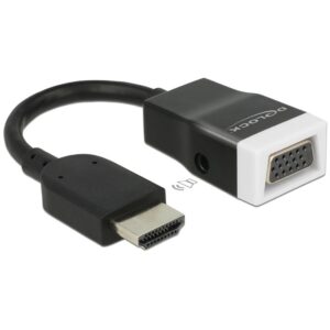 Kabllo Adapter DELOCK / HDMI-A → VGA / Me Audio / Screwless - Zezë